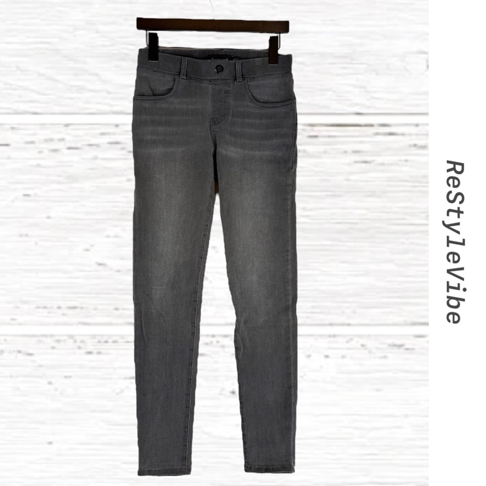 BETABRAND Women’s Size XS Denim Jeans Pull On Style Stretch Gray Skinny Fit